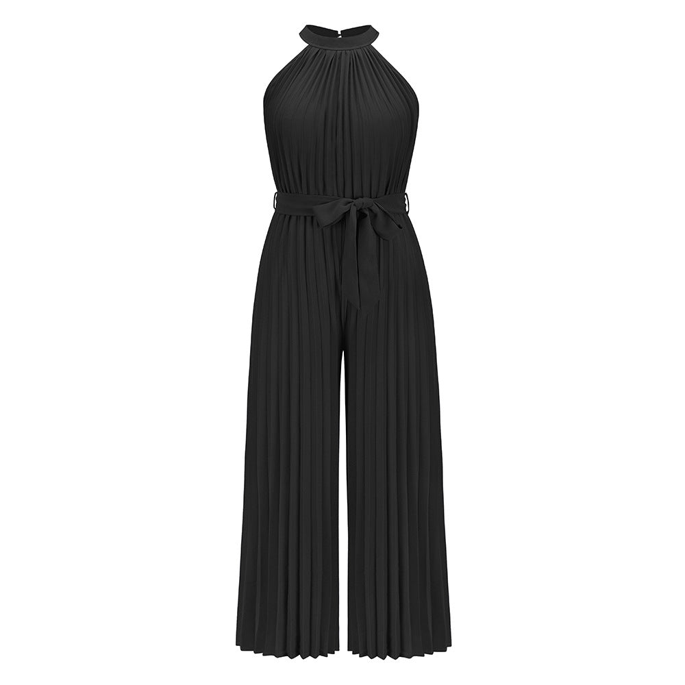 Sexy Halter Summer Wide Legs Jumpsuits for Women-Suits-LQ268-hei-S-Free Shipping at meselling99