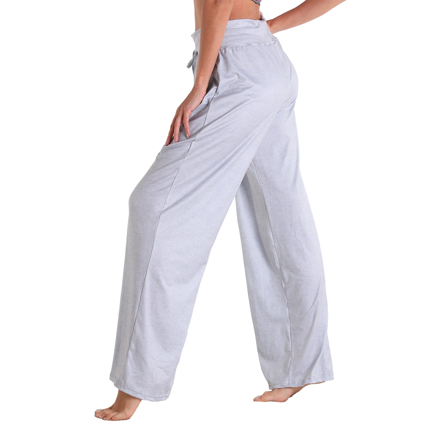 Casual Bandage Solid Loose Home Wear Pajamas Pants-Pajamas-Free Shipping at meselling99