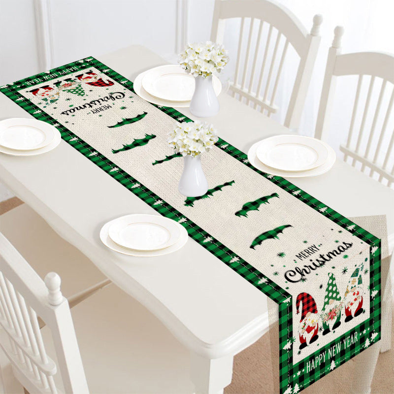 Merry Christmas Linen Table Runner-Table Runners-Style11-Free Shipping at meselling99