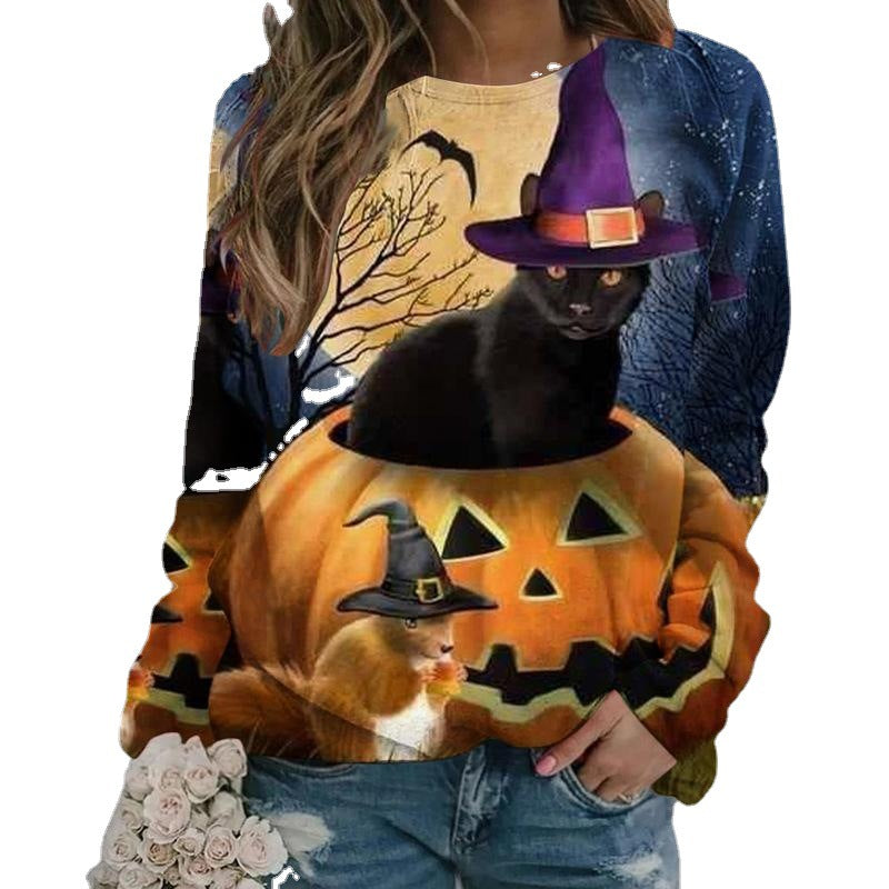 Halloween 3D Pumpkin Print Women Hoodies-Halloween-Free Shipping at meselling99