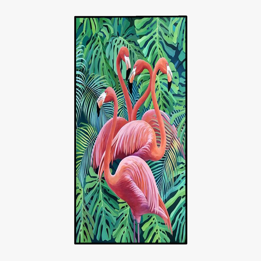 Flamingo Square Beach Towel Quick-drying Towel-TF-HLN06-75*150cm-Free Shipping at meselling99