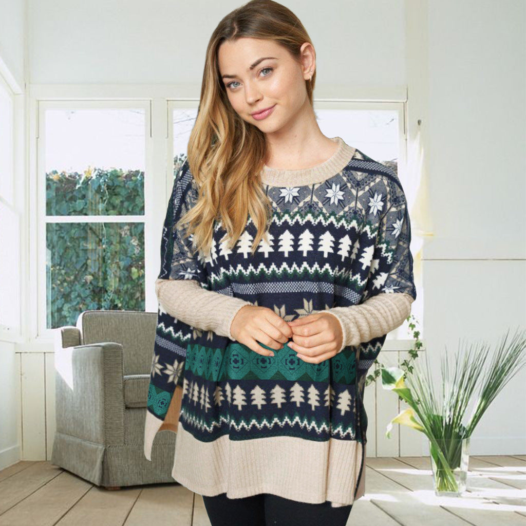 Christmas Long Sleeves Knitted Fall Sweater-Shirts & Tops-Free Shipping at meselling99