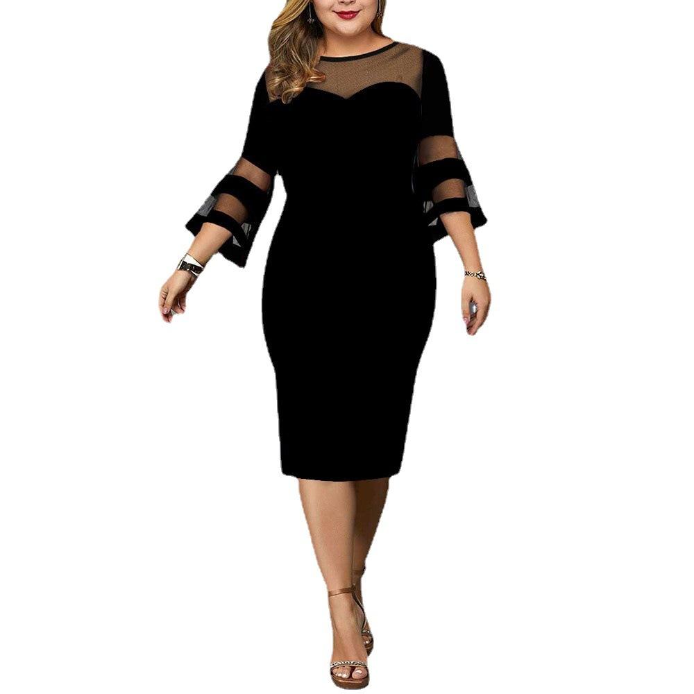 Women Plus Sizes Bodycon Dresses-Dresses-Free Shipping at meselling99