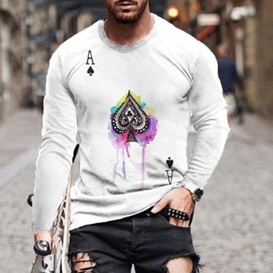 Casual Men Poke Design Long Sleeves T Shirts-Men's T Shirts-Free Shipping at meselling99