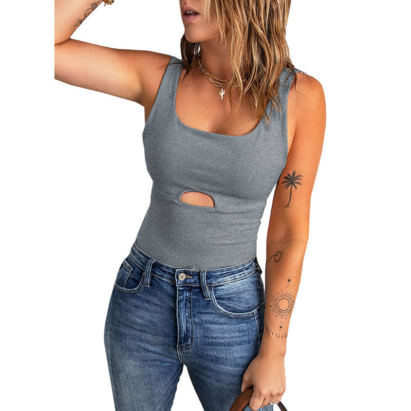 Sexy Sleeveless Women Sheath Crop Tops-Shirts & Tops-Gray-S-Free Shipping at meselling99