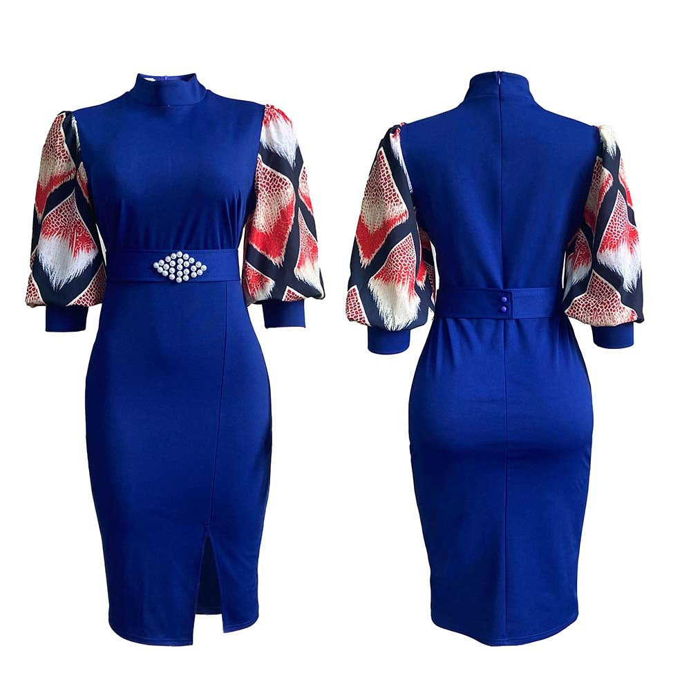 Elegant Summer Office Lady Dresses-Dresses-Dark Blue-S-Free Shipping at meselling99