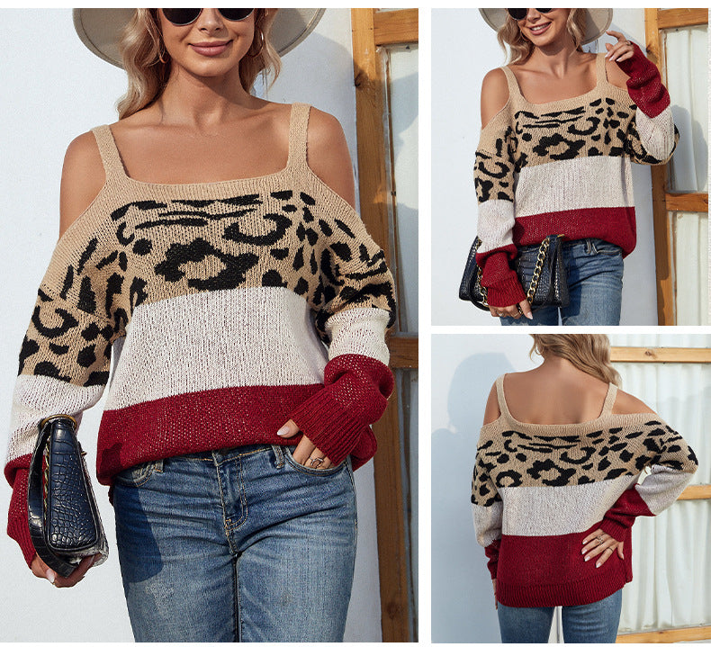 Sexy Off The Shoulder Women Knitted Sweaters-Shirts & Tops-Free Shipping at meselling99