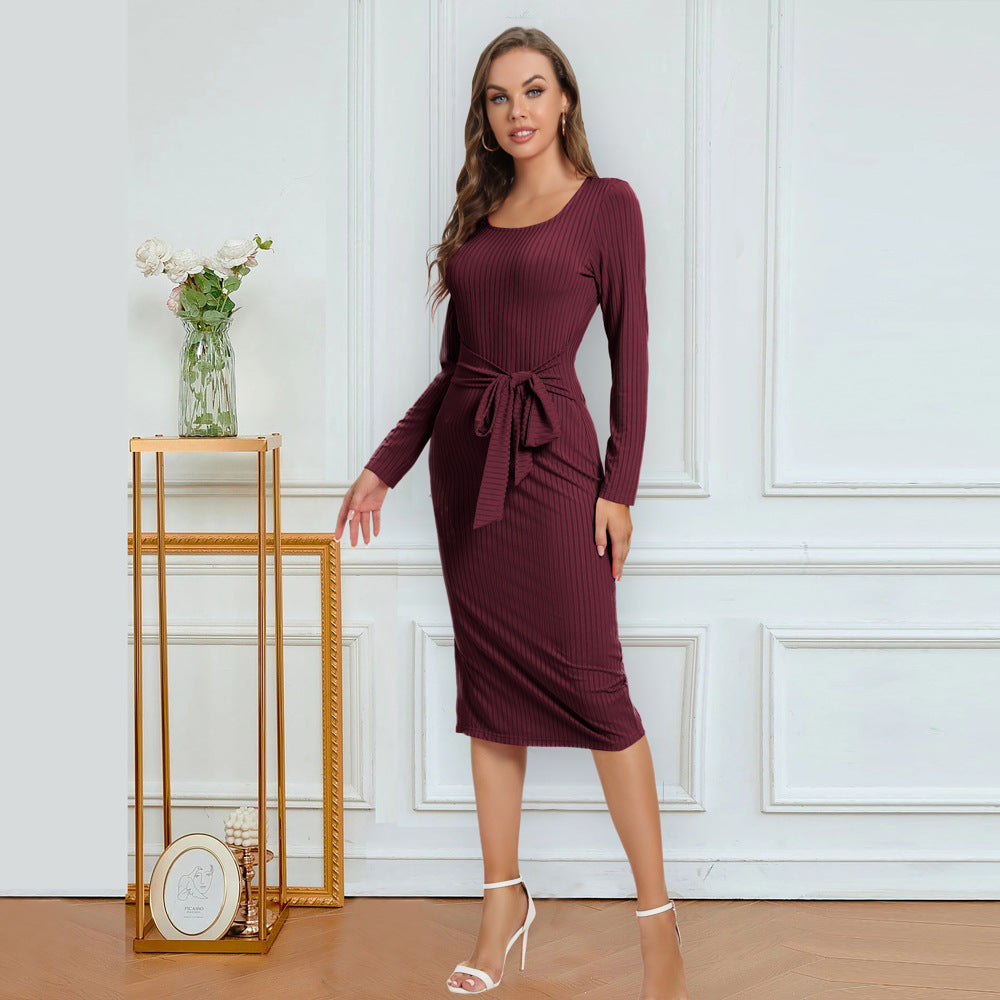 Sexy Long Sleeves Slim Dresses-Dresses-Free Shipping at meselling99