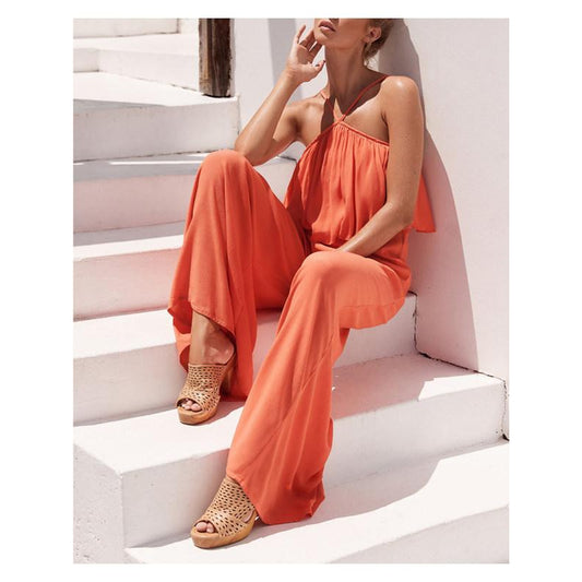 Sexy Halter Summer Casual Women Jumpsuits--Free Shipping at meselling99