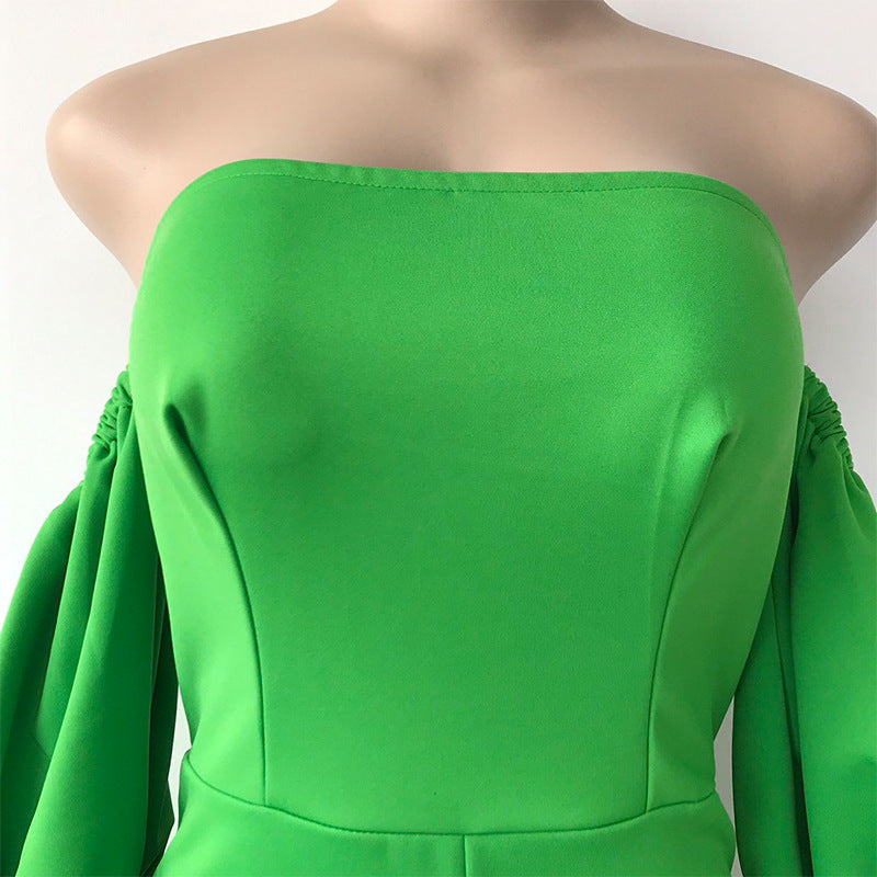 Green Plus Sizes Off The Shouder Sexy Dresses-Sexy Dresses-Free Shipping at meselling99