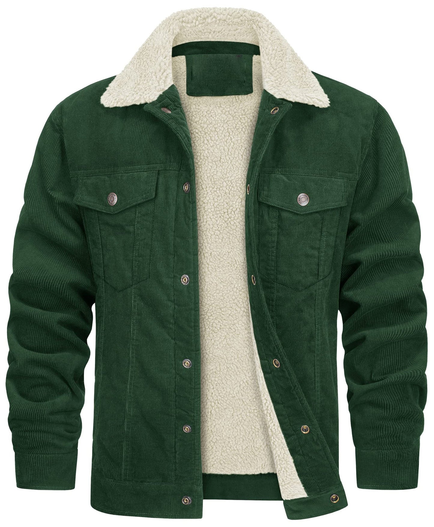 Casual Winter Long Sleeves Velvet Jacket Coats for Men-Coats & Jackets-Green-S-Free Shipping at meselling99