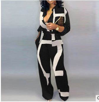 New Sexy Letter Print Women Jumpsuits-S-Floral-Free Shipping at meselling99