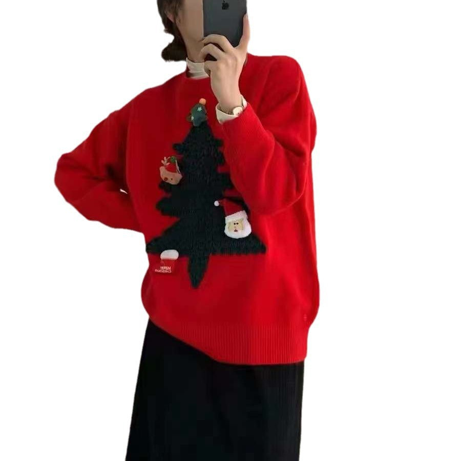Merry Christmas Warm Pullover Knitted Sweaters-Shirts & Tops-Free Shipping at meselling99