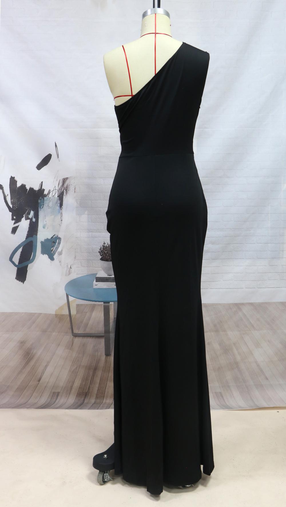 Sexy One Shoulder Sleeveless Evening Dresses-Dresses-Free Shipping at meselling99