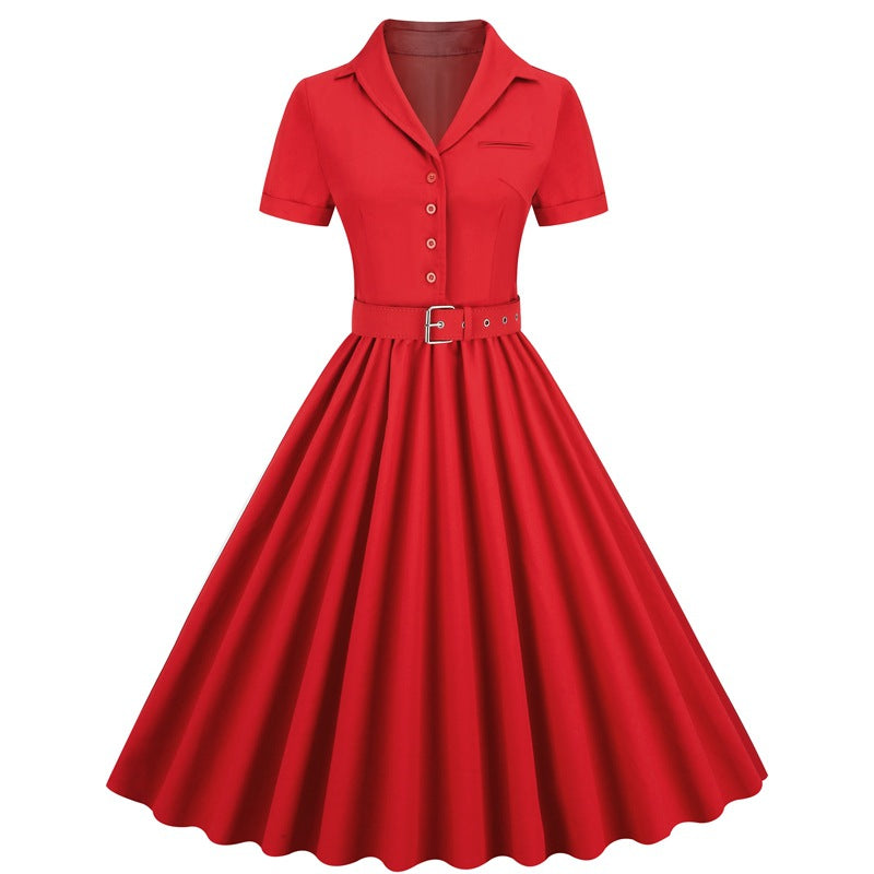 Vintage A Line Dresses for Women-Dresses-Red-S-Free Shipping at meselling99