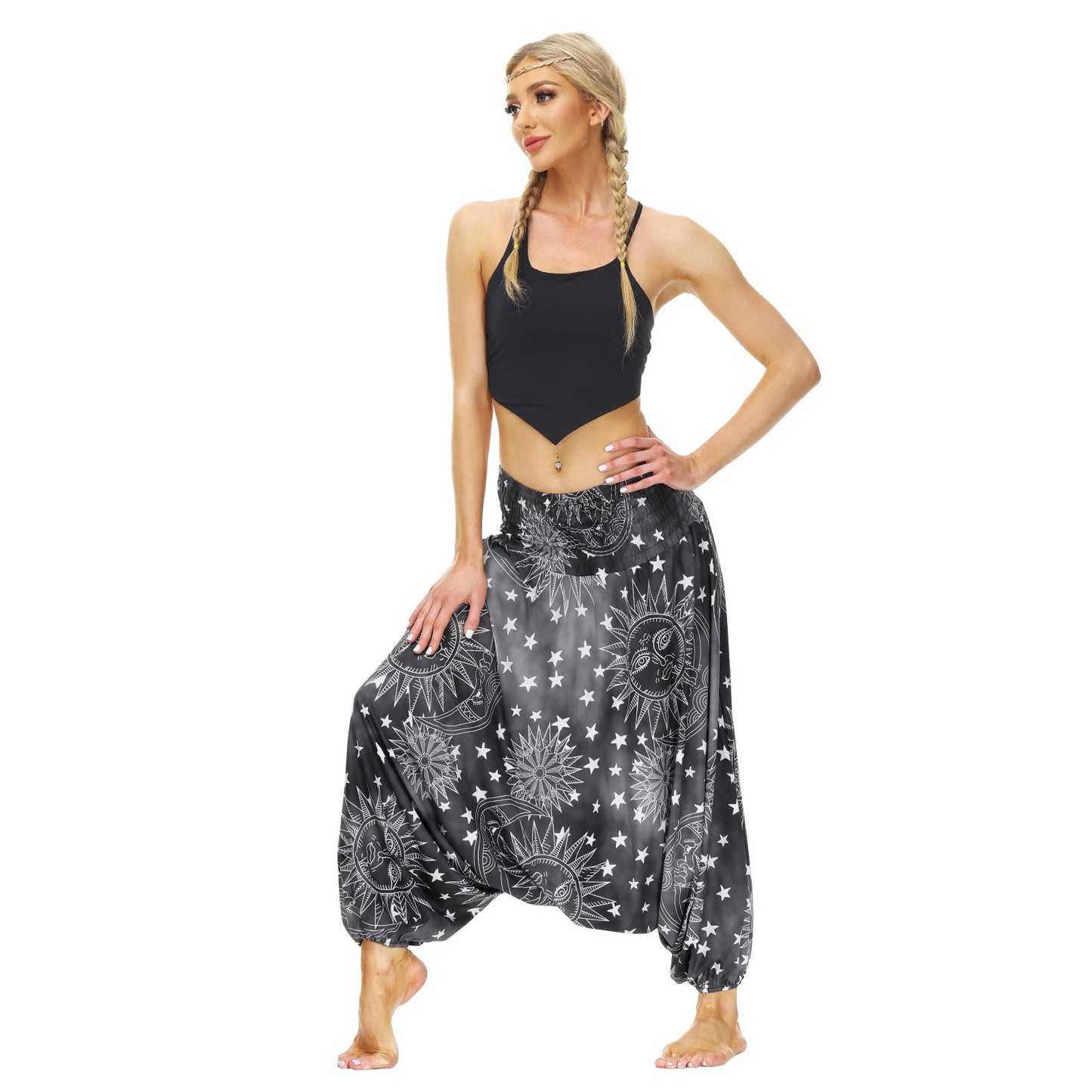 Bohemian Floral Print Casual Yoga Dancing Pants-Pants-YCL102-One Size-Free Shipping at meselling99