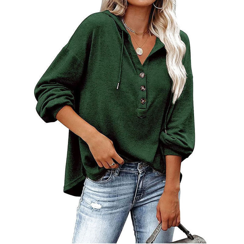 Casual Long Sleeves Hoodies Shirts for Women-Shirts & Tops-Green-S-Free Shipping at meselling99