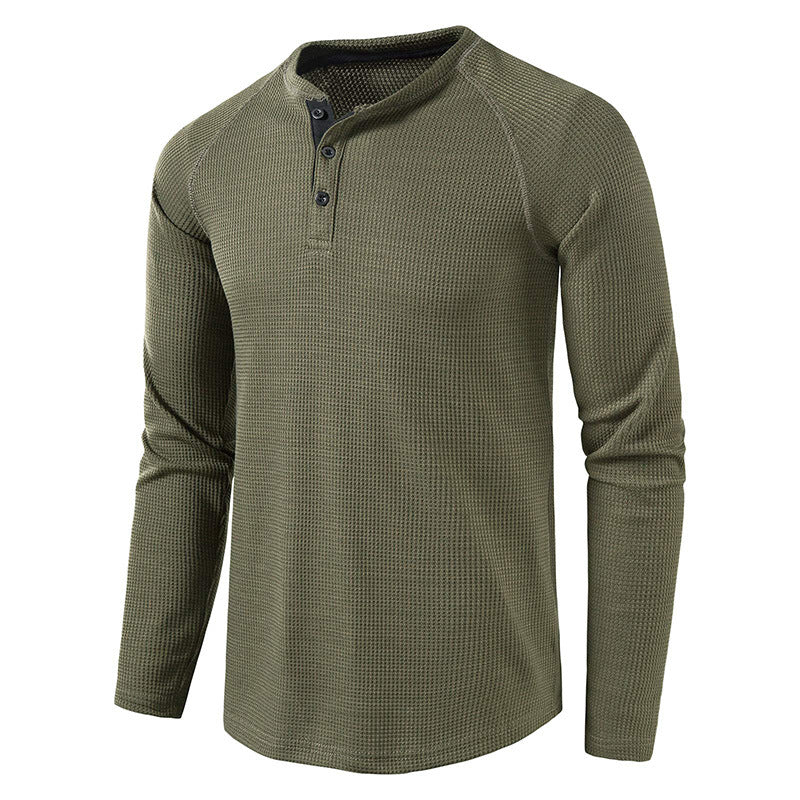 Fall Long Sleeves T Shirts for Men-Shirts & Tops-Army Green-S-Free Shipping at meselling99