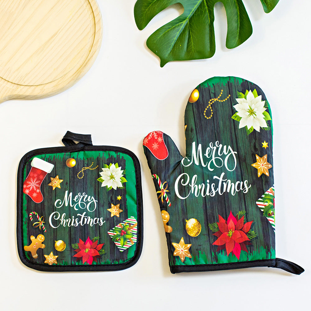 Buy One Get One Christmas Kitchen Oven Gloves-6-Free Shipping at meselling99