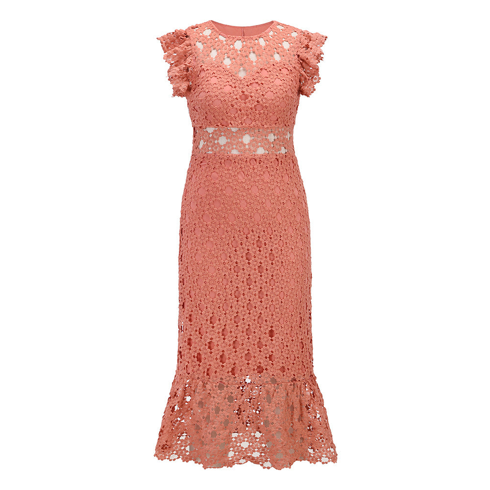 Sexy Lace Bodycon Party Dresses for Women-Dresses-Pink-S-Free Shipping at meselling99
