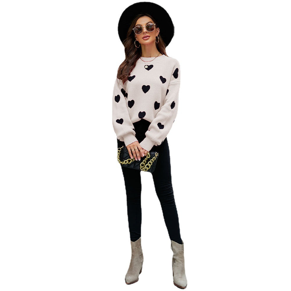 Casual Sweetheart Design Pullover Knitted Sweaters-Shirts & Tops-Free Shipping at meselling99