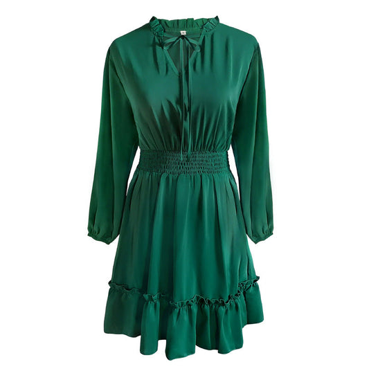 Vintage Long Sleeves A Line Fall Dresses-Dresses-Free Shipping at meselling99