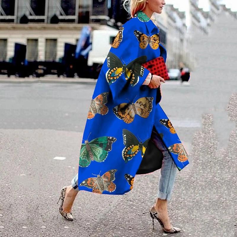Classy Print Women Long Outerwear-Outerwear-SV002-S-Free Shipping at meselling99