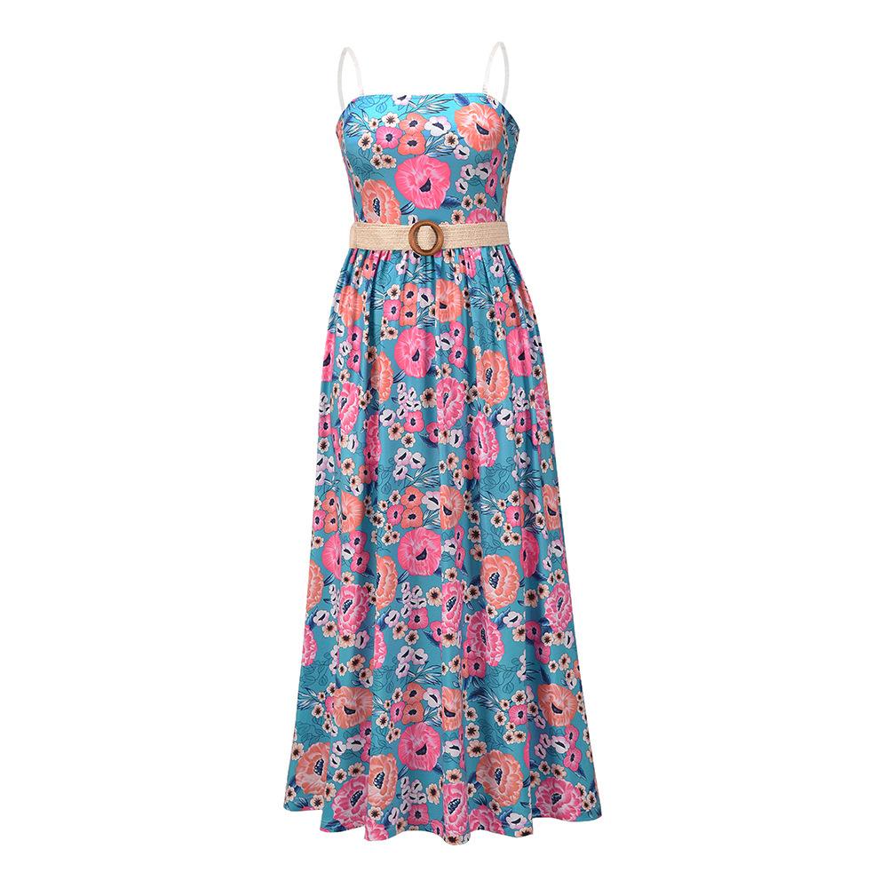 Women Strapless Summer Long Bohemia Dresses-Maxi Dresses-Pink-L-Free Shipping at meselling99