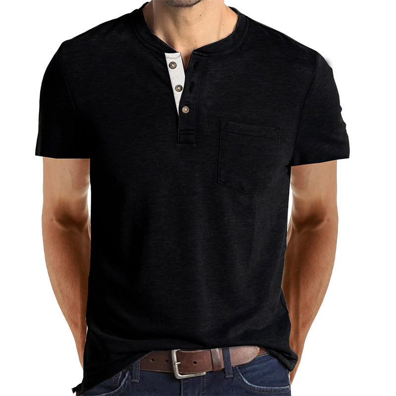 Casual Summer Short Sleeves Men T Shirts-Shirts-Black-S-Free Shipping at meselling99