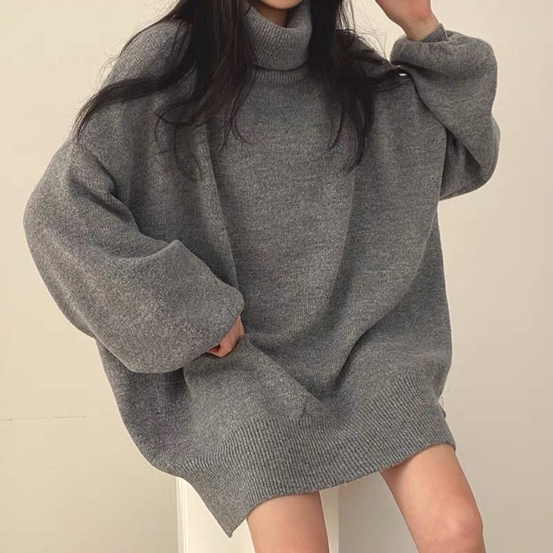 Turtleneck KnittedLong Pullover Sweaters for Women-Sweater&Hoodies-Free Shipping at meselling99