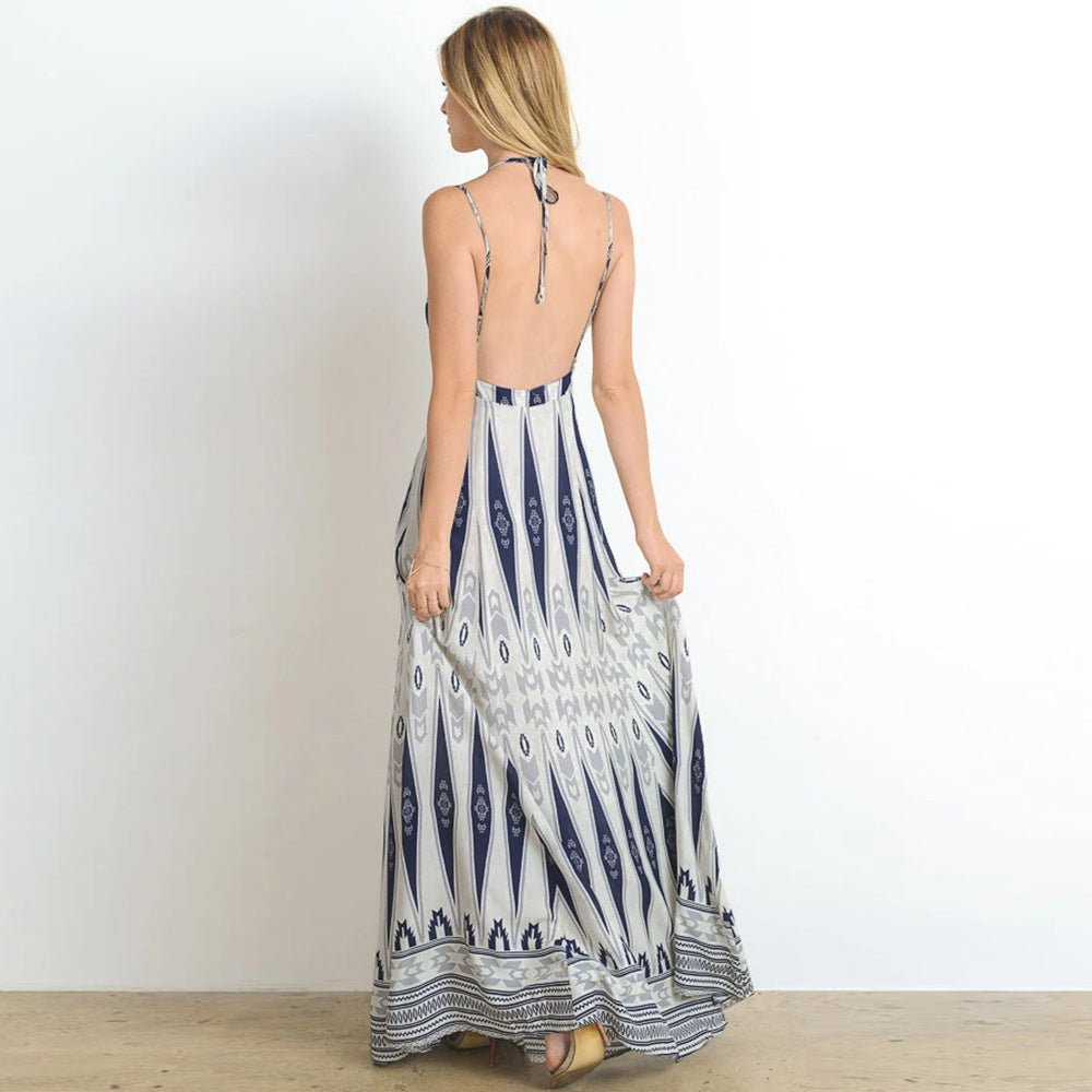 Summer Backless Sexy Long Beach Dresses-Dresses-Free Shipping at meselling99