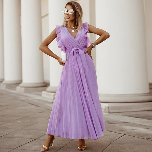 Casual Chiffon Sleeveless Women Long Maxi Dresses-Dresses-Free Shipping at meselling99