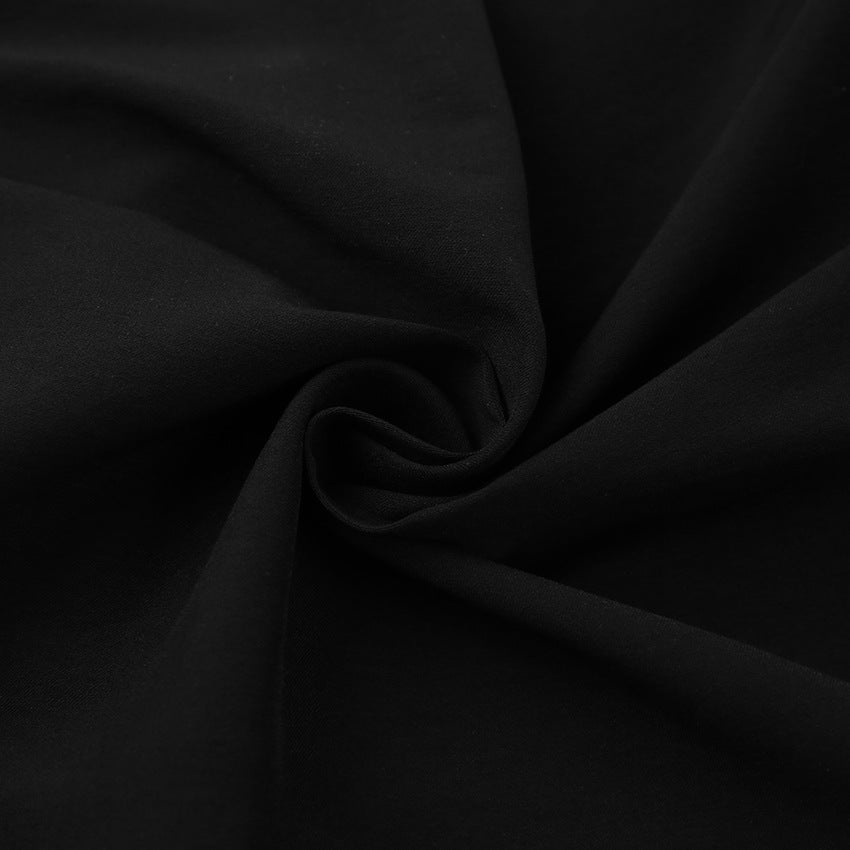 Designed Square Neckline Long Sheathe Black Dresses-Dresses-Free Shipping at meselling99