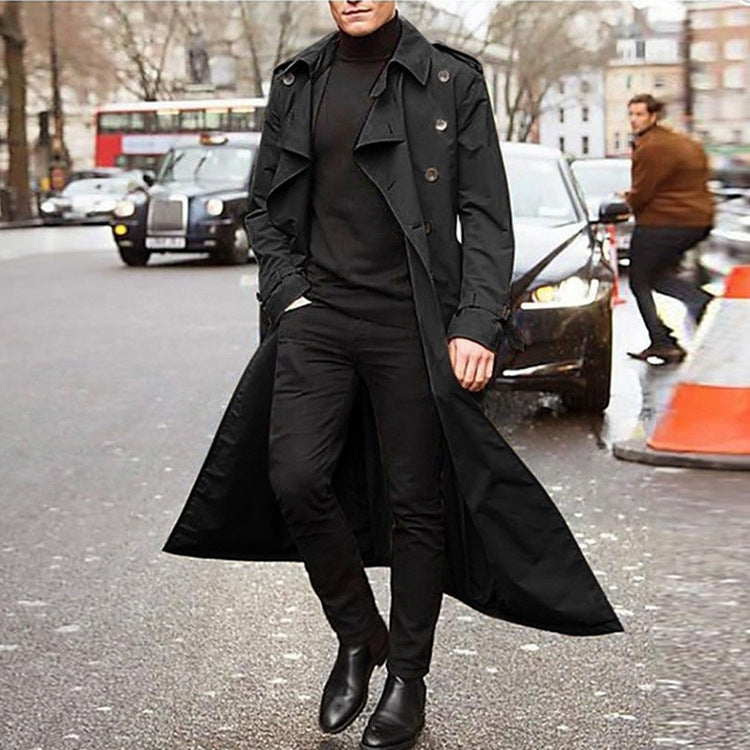 Casual Long Wind Break Coats for Men-Outerwear-Free Shipping at meselling99