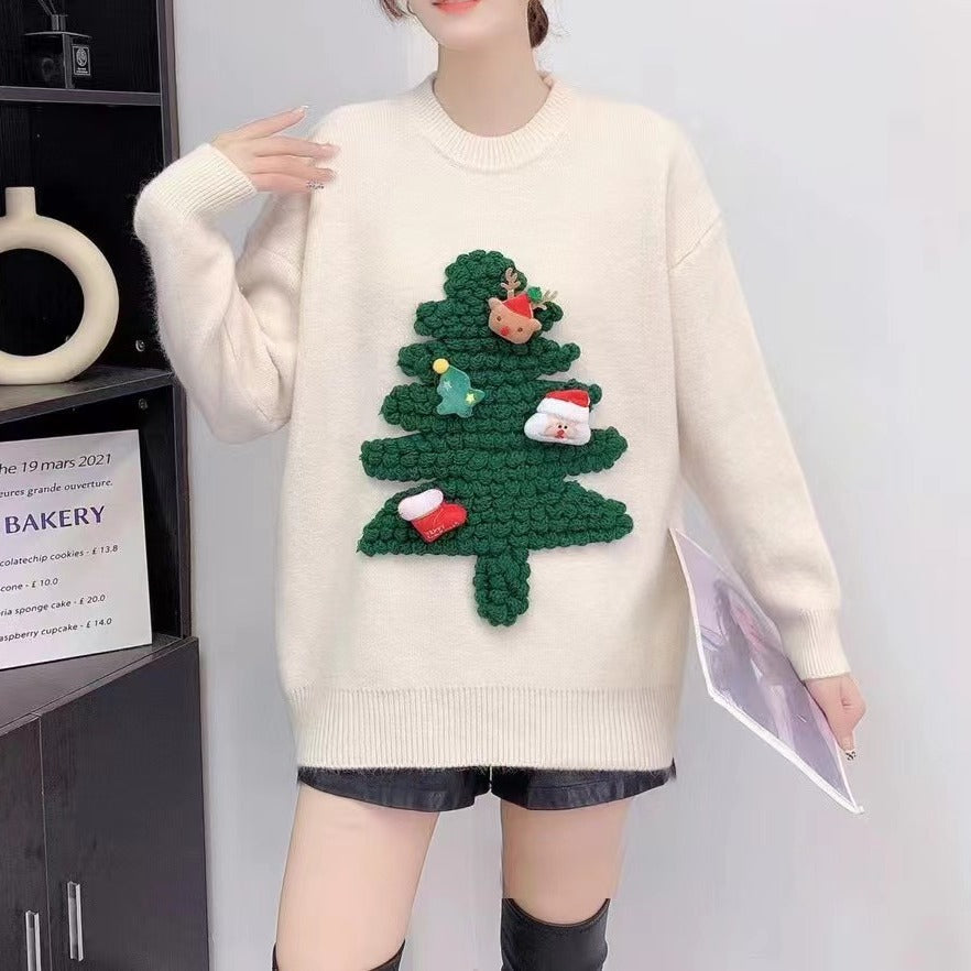 Merry Christmas Warm Pullover Knitted Sweaters-Shirts & Tops-Free Shipping at meselling99