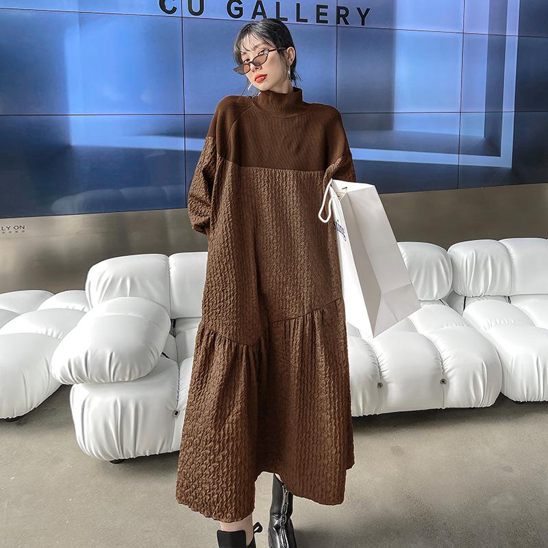 Classy Stand Collar Cozy Long A Line Dresses-Dresses-Free Shipping at meselling99