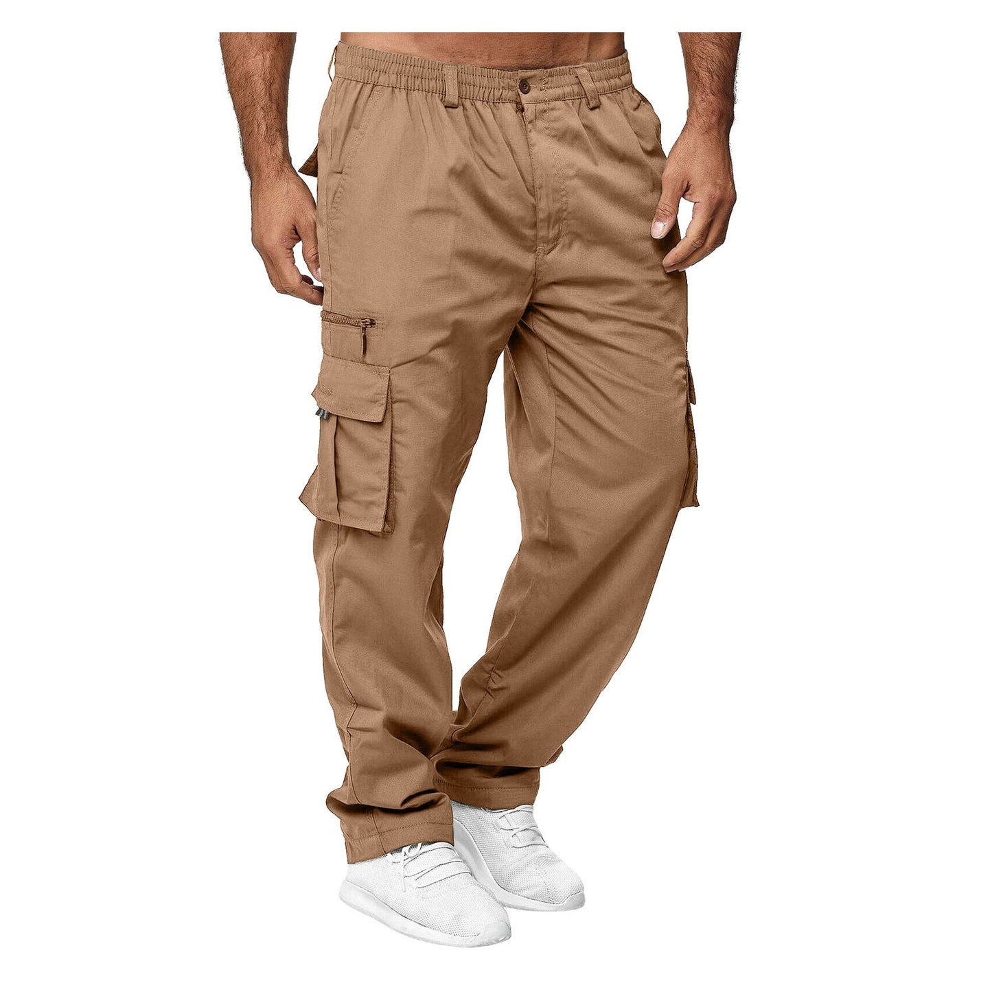 Casual Pockets Men's Outdoor Pants-Pants-Khaki-S-Free Shipping at meselling99