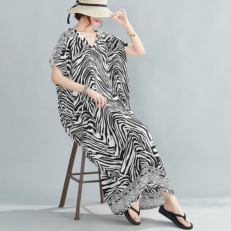 Summer Zebra Design Long Dresses-Dresses-The same as picture-One Size-Free Shipping at meselling99