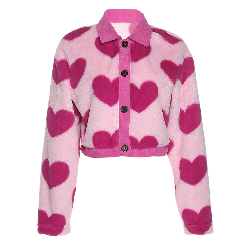 Fashion Sweetheart Design Long Sleeves Overcoats for Women-Outerwear-Pink-S-Free Shipping at meselling99