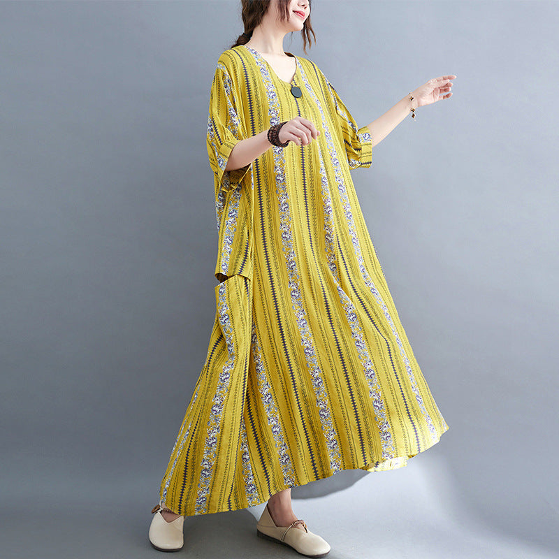 Summer Linen Plus Sizes Women Long Dresses-Dresses-Free Shipping at meselling99