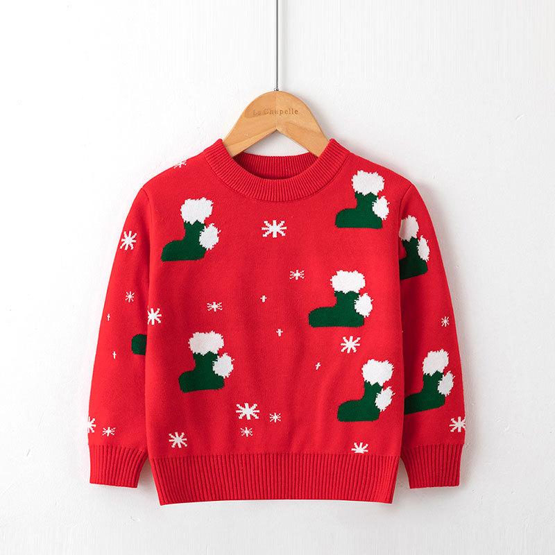 Merry Christmas Knitted Kids Sweaters-Shirts & Tops-SZ3142-Red-100cm-Free Shipping at meselling99