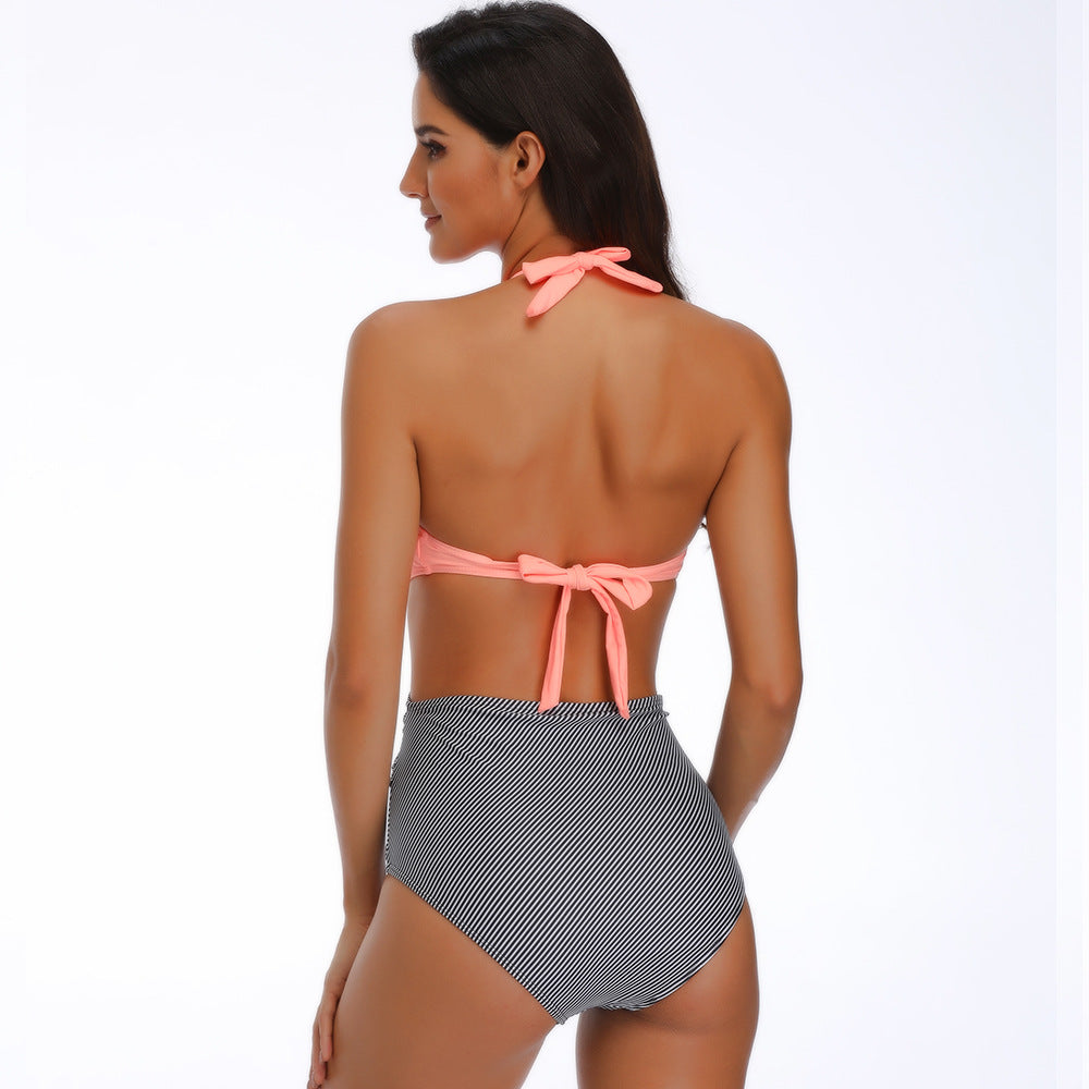 Sexy Halter One Piece Women's Swimsuits-Swimwear-Free Shipping at meselling99