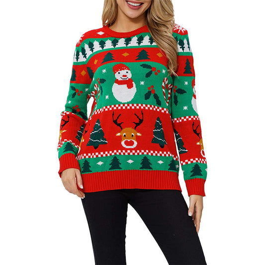 Casual Christmas Tree/Snowman Knitted Women Sweaters-Shirts & Tops-Free Shipping at meselling99