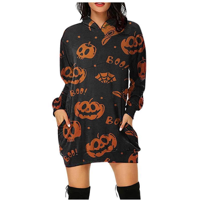 Happy Halloween Plus Sizes Women Hoodies-Shirts & Tops-Gray-S-Free Shipping at meselling99
