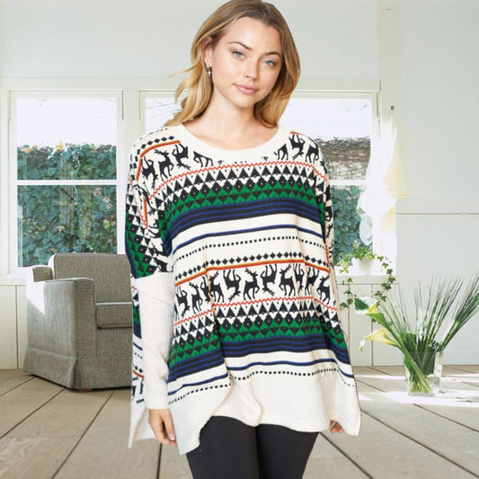 Christmas Long Sleeves Knitted Fall Sweater-Shirts & Tops-Free Shipping at meselling99
