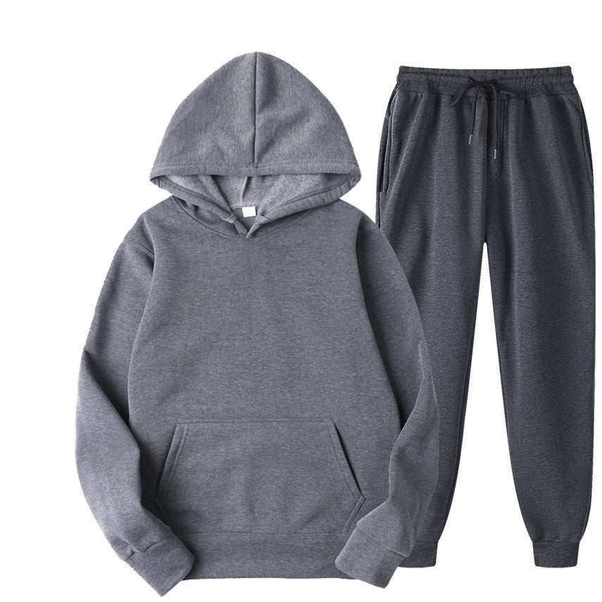 Casual Pullover Hoodies and Sports Pants Sets for Women and Men-Suits-Dark Gray-S-Free Shipping at meselling99
