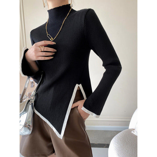 Designed Turtleneck Women Knitting Pullover Sweaters-Shirts & Tops-Free Shipping at meselling99