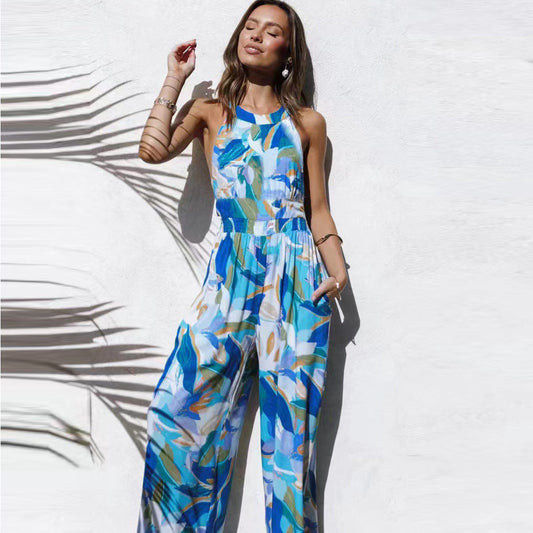 Sexy Summer Beach Loose Jumpsuits-Jumpsuits & Rompers-Free Shipping at meselling99