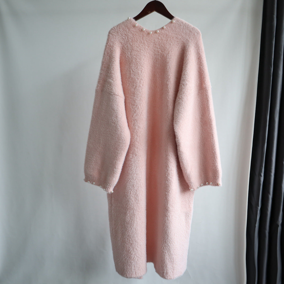 Leisure Mink Wool Winter Long Overcoat for Women-Outerwear-Free Shipping at meselling99