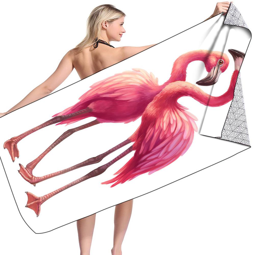 Flamingo Square Beach Towel Quick-drying Towel--Free Shipping at meselling99